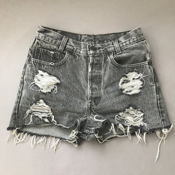 Vintage Levis 7 Student Gray Distressed 
